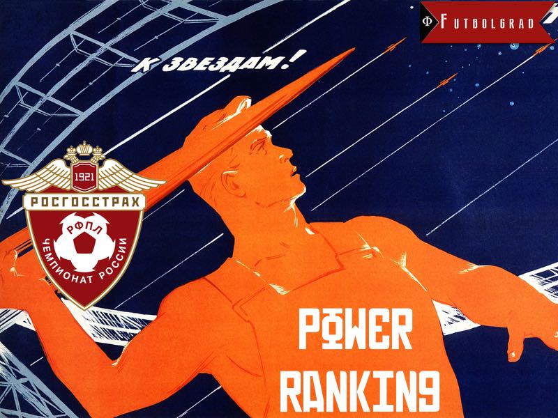 Russian Football Premier League Power Ranking – Matchday 22
