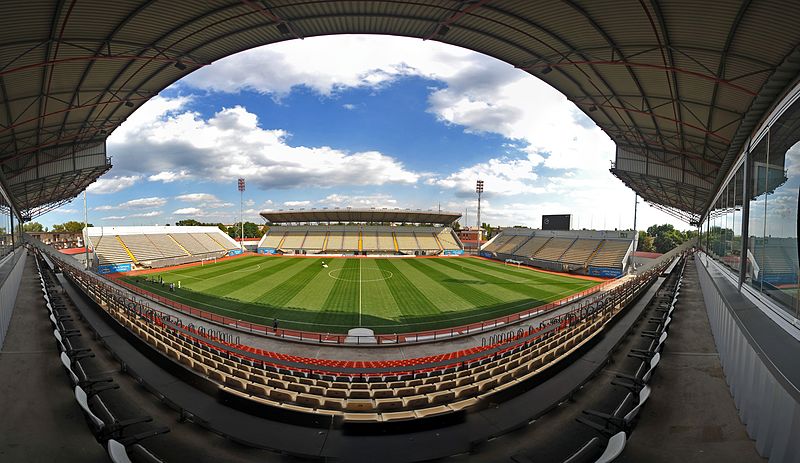 Ukraine vs Estonia will take place at the Slavutych-Arena in Zaporishia Ukraine (Валерий Дед CC-BY-3.0)