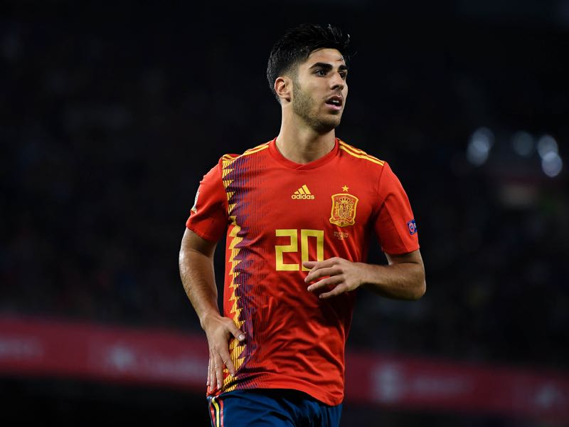 Marco Asensio of Spain looks on during the UEFA Nations League A group four match between Spain and England at Estadio Benito Villamarin on October 15, 2018 in Seville, Spain. (Photo by David Ramos/Getty Images)