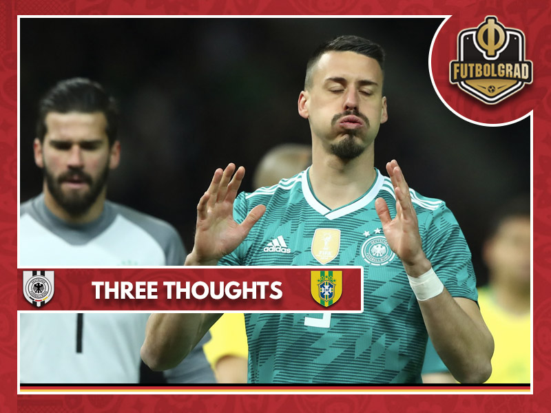 Three thoughts from Germany’s 1-0 defeat to Brazil