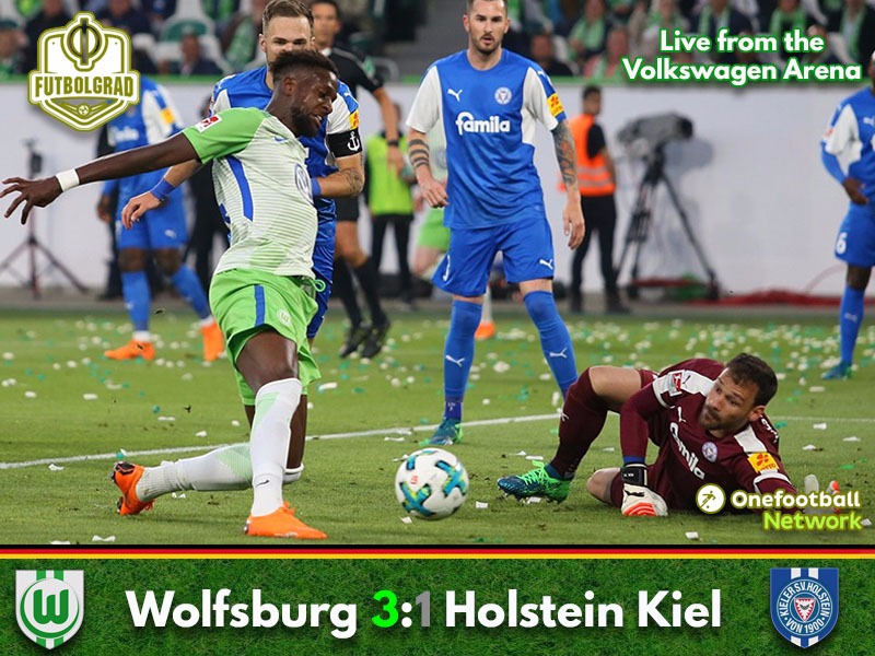 Wolfsburg hang on to take decisive lead to Kiel