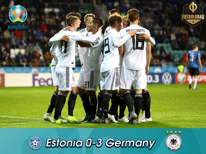 Down a man, Germany secure three points against Estonia